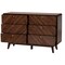 Baxton Studio Markell Mid-Century Modern Transitional Walnut Brown Finished Wood 6-Drawer Dresser 236-13270-ZORO - alternate 9
